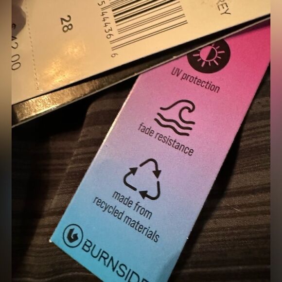 Men Board Shorts Gray - Quick Drying Swim Trunks Size 28 NWT - Picture 4 of 5